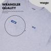 Wrangler Big and Tall Heavyweight Long Sleeve Pocket T-Shirt for Men(Heather Grey)