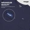 Wrangler Big and Tall Heavyweight Long Sleeve Pocket T-Shirt for Men(Navy)