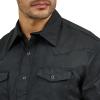 Wrangler Black Sport Western Men’s Collared Short Sleeve Snap Shirt 1071106BK(Black)