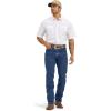 Wrangler Black Sport Western Men’s Collared Short Sleeve Snap Shirt 1071106BK(White)