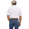 Wrangler Black Sport Western Men’s Collared Short Sleeve Snap Shirt 1071106BK(White)