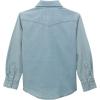 Wrangler Boy’s Long Sleeve White Snap Shirt(Stonewashed Indigo)