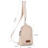 Wrangler Crossbody Sling Bag for Women Fanny Packs Chest Bags for Travel(Classic-beige)