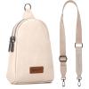 Wrangler Crossbody Sling Bag for Women Fanny Packs Chest Bags for Travel(Classic-beige)