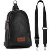 Wrangler Crossbody Sling Bag for Women Fanny Packs Chest Bags for Travel(Classic-black)