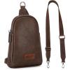 Wrangler Crossbody Sling Bag for Women Fanny Packs Chest Bags for Travel(Classic-coffee)