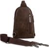 Wrangler Crossbody Sling Bag for Women Fanny Packs Chest Bags for Travel(Classic-dark Coffee Distressed)