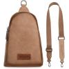 Wrangler Crossbody Sling Bag for Women Fanny Packs Chest Bags for Travel(Classic-distressed Khaki)