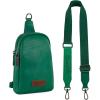 Wrangler Crossbody Sling Bag for Women Fanny Packs Chest Bags for Travel(Classic-green)