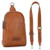Wrangler Crossbody Sling Bag for Women Fanny Packs Chest Bags for Travel(*Classic-light Brown)