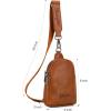 Wrangler Crossbody Sling Bag for Women Fanny Packs Chest Bags for Travel(*Classic-light Brown)
