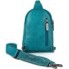 Wrangler Crossbody Sling Bag for Women Fanny Packs Chest Bags for Travel(Classic-turquoise)