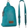 Wrangler Crossbody Sling Bag for Women Fanny Packs Chest Bags for Travel(Classic-turquoise)
