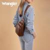 Wrangler Crossbody Sling Bag for Women Fanny Packs Chest Bags for Travel(Explorer-dark Brown)