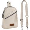 Wrangler Crossbody Sling Bag for Women Fanny Packs Chest Bags for Travel(Urban-beige)