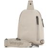 Wrangler Crossbody Sling Bag for Women Fanny Packs Chest Bags for Travel(Urban-beige)
