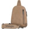 Wrangler Crossbody Sling Bag for Women Fanny Packs Chest Bags for Travel(Urban-khaki)