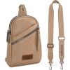 Wrangler Crossbody Sling Bag for Women Fanny Packs Chest Bags for Travel(Urban-khaki)