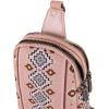 Wrangler Crossbody Sling Bag for Women Fanny Packs Chest Bags for Travel(Vintage-aztec-pink)