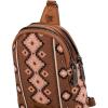 Wrangler Crossbody Sling Bag for Women Fanny Packs Chest Bags for Travel(Vintage-dark Brown)