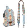 Wrangler Crossbody Sling Bag for Women Fanny Packs Chest Bags for Travel(Vintage-jean)