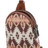 Wrangler Crossbody Sling Bag for Women Fanny Packs Chest Bags for Travel(Vintage-light Coffee)
