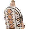 Wrangler Crossbody Sling Bag for Women Fanny Packs Chest Bags for Travel(Vintage-tan)