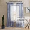 Wrangler- Curtains, Window Home Décor, Semi Sheer Drape Set (Solid Blue, 2 Piece)