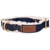Wrangler Dark Wash Denim and Sherpa Dog Collar-M(Dark Wash Denim)