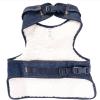 Wrangler Dark Wash Dog Vest Harness with Sherpa-S(Dark Wash Denim)