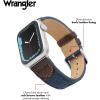 Wrangler® Denim & Leather Band for Apple Watch®, Western Style, Fits all Apple Watch® Series and Sizes(Denim)