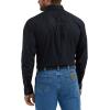 Wrangler George Strait Solid Black Button Down Shirt(Black)