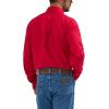 Wrangler George Strait Solid Black Button Down Shirt(Red)