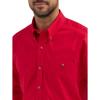 Wrangler George Strait Solid Black Button Down Shirt(Red)