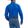 Wrangler George Strait Solid Black Button Down Shirt(Royal Blue)