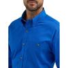 Wrangler George Strait Solid Black Button Down Shirt(Royal Blue)