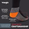 Wrangler Hi-Vis Work Socks for Men – Cushioned Crew Boot Socks with Arch Support, Reinforced Heel & Toe – Size 6-12(Black/Orange)