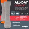 Wrangler Hi-Vis Work Socks for Men – Cushioned Crew Boot Socks with Arch Support, Reinforced Heel & Toe – Size 6-12(Grey Heather/Orange)