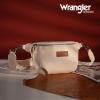 Wrangler Large Fanny Packs for Women Waist Bag Travel Belt Bags Crossbody Sling Purse Brown(A-Beige)