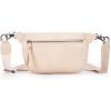 Wrangler Large Fanny Packs for Women Waist Bag Travel Belt Bags Crossbody Sling Purse Brown(A-Beige)