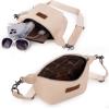 Wrangler Large Fanny Packs for Women Waist Bag Travel Belt Bags Crossbody Sling Purse Brown(A-Beige)