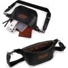 Wrangler Large Fanny Packs for Women Waist Bag Travel Belt Bags Crossbody Sling Purse Brown(A-Black)