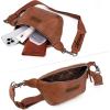 Wrangler Large Fanny Packs for Women Waist Bag Travel Belt Bags Crossbody Sling Purse Brown(A-Brown)