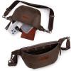 Wrangler Large Fanny Packs for Women Waist Bag Travel Belt Bags Crossbody Sling Purse Brown(A-Coffee)