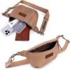 Wrangler Large Fanny Packs for Women Waist Bag Travel Belt Bags Crossbody Sling Purse Brown(A-Khaki)
