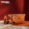 Wrangler Large Fanny Packs for Women Waist Bag Travel Belt Bags Crossbody Sling Purse Brown(A-Light Brown)