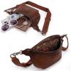 Wrangler Large Fanny Packs for Women Waist Bag Travel Belt Bags Crossbody Sling Purse Brown(B-Distressed Brown)