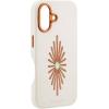 Wrangler® Leather Embroidered iPhone Case – Western Star, Compatible with iPhone (Cream, 16 Pro Max)(Cream)