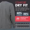 Wrangler Long Sleeve Layering Tee Shirts for Men, Core Mens Layering T-Shirt(Charcoal/Stn Blue)