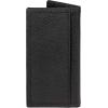 Wrangler Men’s Bifold Wallet with Flip-Out ID Window, Genuine Leather, Gift for Him(Black Double Stitch)